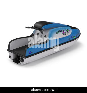 Wasser Scooter auf Weiß isoliert. 3D-Darstellung Stockfoto