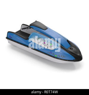 Wasser Scooter auf Weiß isoliert. 3D-Darstellung Stockfoto