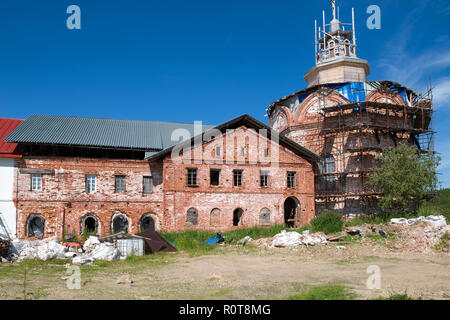 Heilige Dreifaltigkeit Anzersky Kloster Der solowki Kloster auf einer Insel Anzer (Russland, Oblast Archangelsk, solowki) Stockfoto