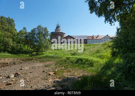 Heilige Dreifaltigkeit Anzersky Kloster Der solowki Kloster auf einer Insel Anzer (Russland, Oblast Archangelsk, solowki) Stockfoto