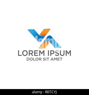 Erste kreative minimal AV-logo Icon Design in Vektor illustrator Format mit abstrakten Design Template Stockfoto