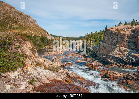 Swiftcurrent Creek in vielen Gletscher. Glacier National Park. Montana. Norden; USA Stockfoto