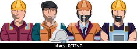Öl-Industrie Gruppe von Arbeitern Charakter Vektor Illustration Design Stock Vektor
