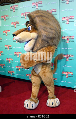 Alex der Löwe die Premiere von Madagascar: Escape 2 Africa am Staatstheater. Sydney, Australien. 17.11.08. Stockfoto