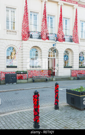Ripon Mohnblumen im Rathaus Stockfoto