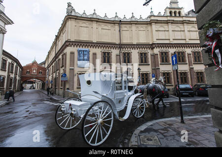 Kutsche mit Pferden, Czartoryskich museum in Krakau, Polen, Foto © Federico Meneghetti/Sintesi/Alamy Stock Foto Stockfoto