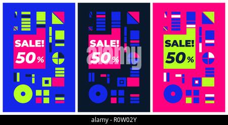 Geometrische Poster Black Friday sale tamplate grafik design Stock Vektor