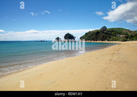 Ikonische Golden Sands von Little Kaiteriteri, nicht weit von den Abel Tasman Stockfoto