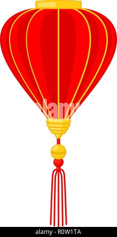 Cartoon rote chinesische Laterne Stock Vektor