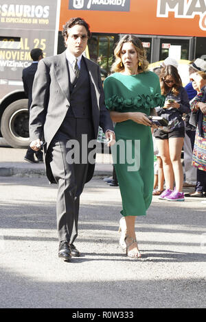 Hochzeit von Fernando Fitz-James Stuart und Sofia Palazuelo im Palacio de Liria in Madrid, Spanien. Mit: Josie Wo: Madrid, Gemeinschaft von Madrid, Spanien Wann: 06 Okt 2018 Credit: Oscar Gonzalez/WENN.com Stockfoto