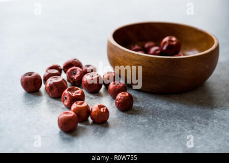 Roten Jujube Früchte in Houten/Hunnap/Bio-Lebensmittel. Stockfoto