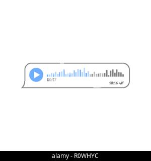 Moderne audio-Nachricht in Chats und boten Stock Vektor