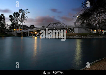 Man-Made Woodbridge See in Irvine, Kalifornien Stockfoto