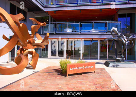 Lewallen Galerien Gebäude im Leipzig-engelsdorf kunst Bezirk Santa Fe, New Mexico Stockfoto