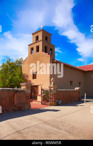 Die historische Sanctuario de Guadalupe Katholische Kirche in Santa Fe, New Mexico USA Stockfoto