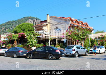 Dalyan, Türkei - 12. Juli 2018: Das 'Hotel Caria Royal" in Dalyan. Stockfoto