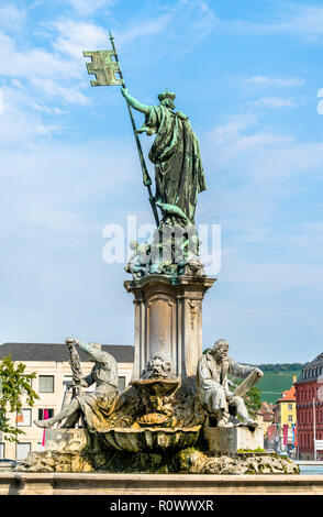 Franken Brunnen an der Würzburger Residenz in Deutschland Stockfoto