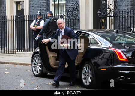 London, Großbritannien. 6. November 2018. Geoffrey Cox QC MP, Attorney General, kommt an 10 Downing Street für ein Treffen. Stockfoto