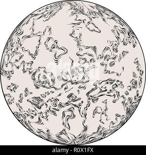 Hand gezeichnete Skizze der Venus schwarz isoliert auf weißem Hintergrund. Detaillierte Vintage Style Zeichnung für Poster, Dekoration und Drucken. Vector Illustration Stock Vektor