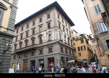 Eine typische Straße in Florenz, Italien, Europa Stockfoto