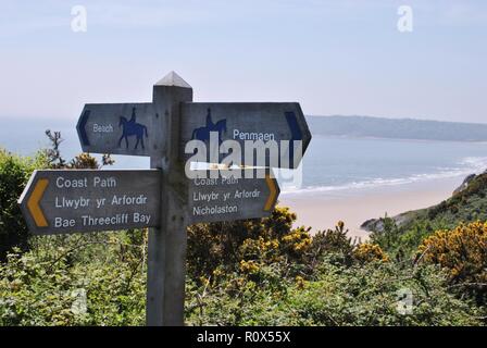 Gower Halbinsel Strand Stockfoto