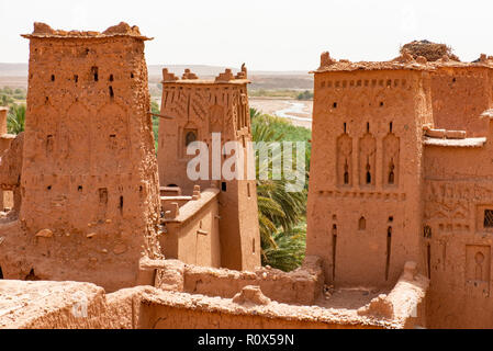 Kasbah Ait Ben Haddou in der Nähe von Ouarzazate Marokko. Weltkulturerbe der UNESCO Stockfoto