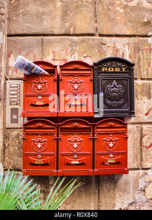 Schweizer Garde Mailboxen in Rom Stockfoto