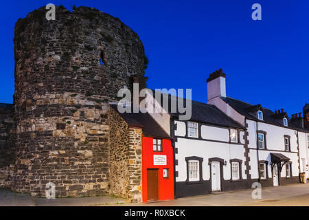 Wales, Gwynedd, Conwy, Kleinste Haus in Großbritannien Stockfoto