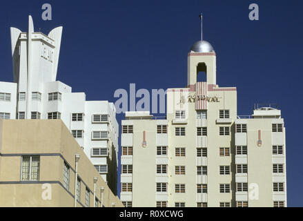 Delano und nationalen Hotels, South Beach Art Deco Hotels, Miami Stockfoto