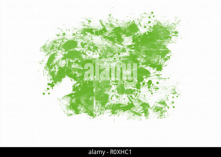 Grüne abstrakte Handgemalten Aquarell daub Hintergrund. Stockfoto