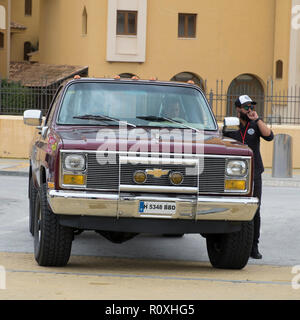 Chevrolet Silverado Pick-up. US Car Meeting in Fuengirola, Málaga, Spanien, 21. Oktober 2018. Stockfoto