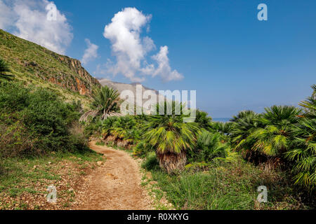 Riserva Naturale dello Zingaro oder Zingaro in der Provinz von Trapani, Sizilien, Italien. Stockfoto