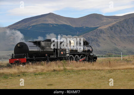 Um Neuseeland - Kingston Flyer, historische Bahnstrecke Stockfoto