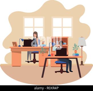 Ergonomischer Computertisch, Arbeitsplatz und Arbeitsplatz. Piktogramm