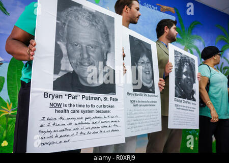 Miami Florida, Borinquen Health Care Center, Klinik, Gesundheitsreform Pressekonferenz, erschwingliche Krankenversicherung, nicht versichert, Schwarze Afrikanische Afrikanische Afrikanische Stockfoto