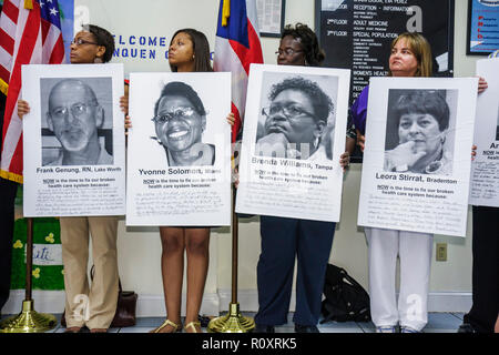 Miami Florida, Borinquen Health Care Center, Klinik, Gesundheitsreform Pressekonferenz, erschwingliche Krankenversicherung, nicht versichert, Schwarze Afrikanische Afrikanische Afrikanische Stockfoto
