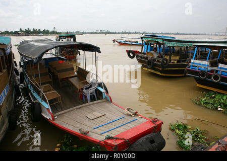 Die Mekong River (sông Zweig Mỹ Tho) Mỹ Tho, tiền Giang Provinz, Vietnam Stockfoto