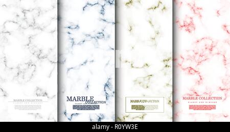 Marmor Sammlung abstrakte Muster Textur Hintergrund vektor design Stock Vektor