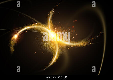 Gold Glitzernde Sterne Hintergrund 007 Stockfoto