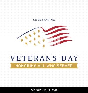 Veterans Day Poster Design Stock Vektor