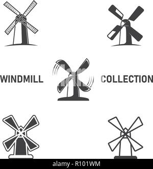 Windmühle-Sammlung Stock Vektor