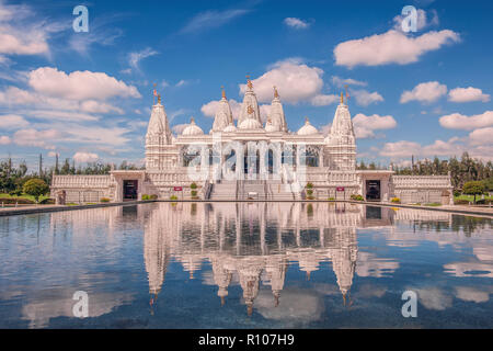 Die BAPS Shri Swaminarayan Mandir ist eine traditionelle hinduistische Tempel. Houston. Texas, USA Stockfoto