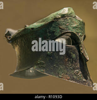 Helm des Miltiades in der Schlacht von Marathon Stockfoto