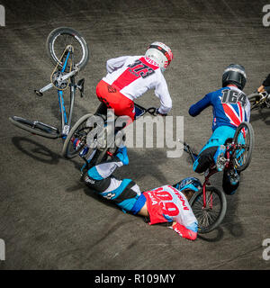 Elite Männer. Glasgow 2018 Europameisterschaften - BMX-Rennsport Stockfoto