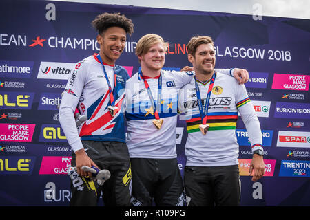 Glasgow 2018 Europameisterschaften - BMX-Rennsport Stockfoto