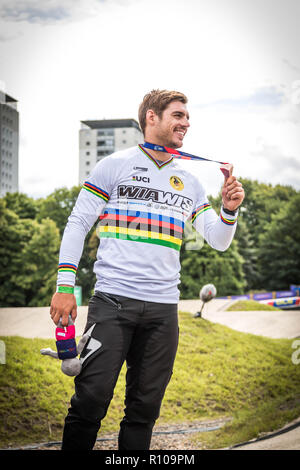 Sylvain Andre - Glasgow2018 Europameisterschaften - BMX Racing Stockfoto