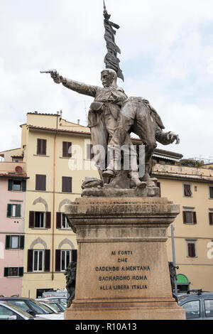 Das Denkmal von Piazza Mentana in Florenz, Italien, Europa Stockfoto