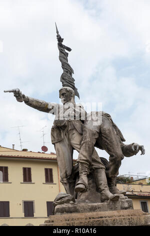 Das Denkmal von Piazza Mentana in Florenz, Italien, Europa Stockfoto