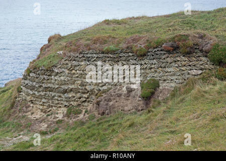 Wand, South West Coast Path in der Nähe von Tintagel, Cornwall, England, Großbritannien Stockfoto