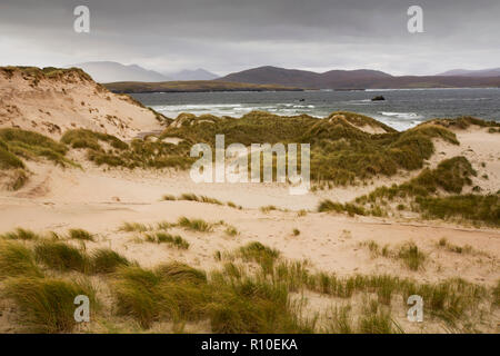 Sanddünen auf Farraid Kopf, in der Nähe von Durness, Sutherland, Schottland, UK. Stockfoto